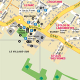 Zoom sur le plan de ville de Sainte-Foy-d'Aigrefeuille